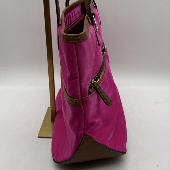 Michael Kors Kempton Hot Pink Nylon Tote and Gold Mini Bag - Picture 7 of 15